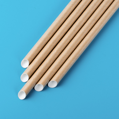 Biodegradable выпивая бумажный логотип соломы 6*197mm 8*230mm не токсический изготовленный на заказ