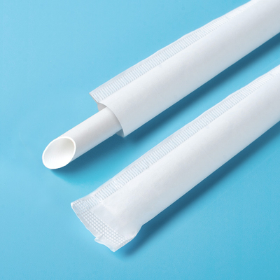 Biodegradable выпивая бумажный логотип соломы 6*197mm 8*230mm не токсический изготовленный на заказ