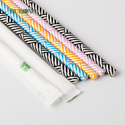 Красочное устранимое Biodegradable качество еды Striped картины выпивая соломы бумаги