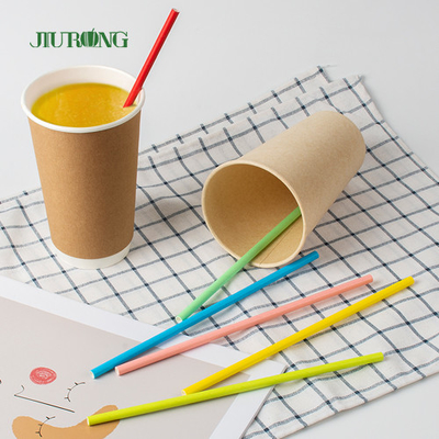 Изготовленная на заказ Biodegradable бумажная солома для напитка Bendable 150mm кофе
