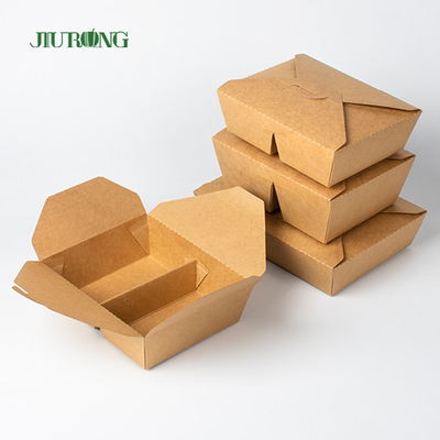 Biodegradable контейнер фаст-фуда коробки Kraft бумажный Того на вынос упаковывая