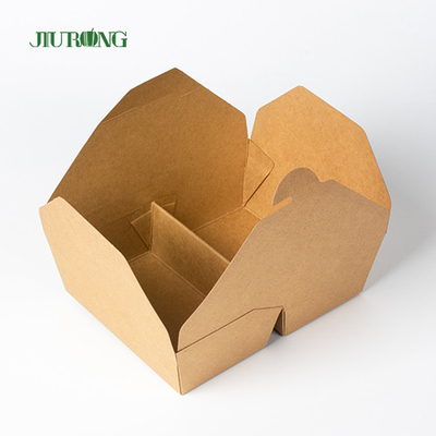 Biodegradable контейнер фаст-фуда коробки Kraft бумажный Того на вынос упаковывая