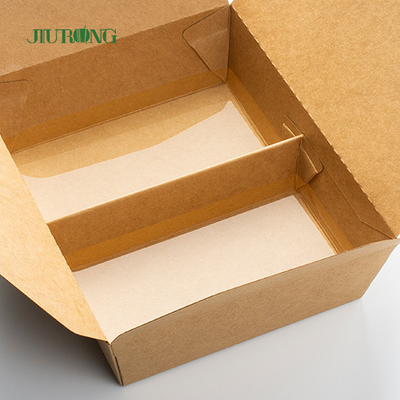 Biodegradable контейнер фаст-фуда коробки Kraft бумажный Того на вынос упаковывая