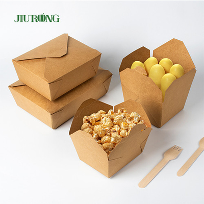 Устранимый контейнер выноса доставки фаст-фуда коробки для завтрака Kraft бумажный упаковывая