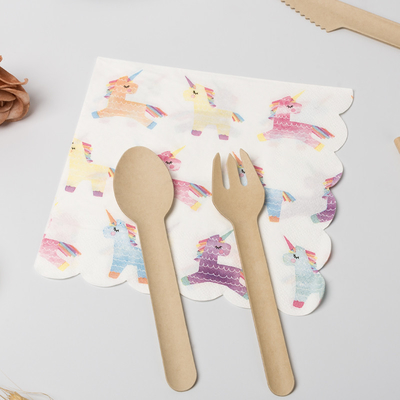 Салфетка бумаги единорога партии Biodegradable устранимого столового прибора столовой праздничная